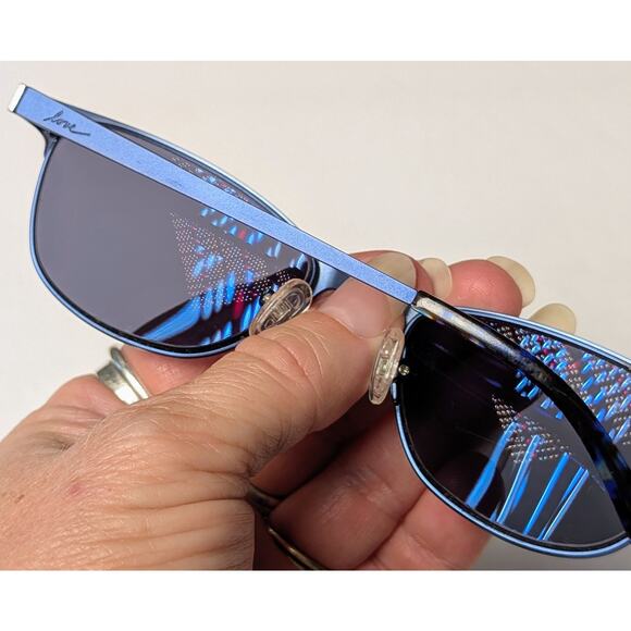 ED Ellen DeGeneres Eyeglasses FRAMES ONLY Womens Full Rim Sunglasses Navy Metal main image 5